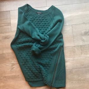 TROUVÉ  Textured Stitched Side Zip Sweater